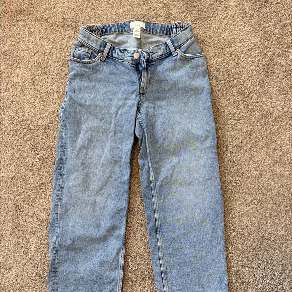 H&M MAMA Before and After Jeans